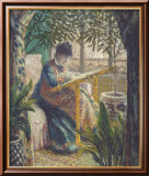 Madame Monet bordando, 1875 Pósters por Claude Monet