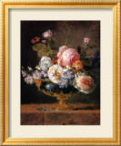 Fleurs dans un Vase de Porceleine Bleue, c.1780 Kunstdrucke von Anne Vallayer-coster