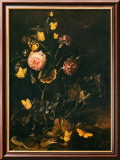 Still Life with Flowers, Insects and Reptiles Láminas por Otto Marseus Van Schrieck Still Life with Flowers, Insects and Reptiles Láminas por Otto Marseus Van Schrieck