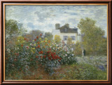 The Artist's Garden in Argenteuil, c.1873 Prints by Claude Monet