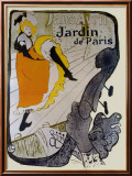 Jane Avril Estampe encadrée par Henri de Toulouse-Lautrec
