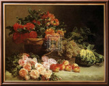 Still Life with Fruits and Flowers Posters av Pierre Bourgogne Still Life with Fruits and Flowers Posters av Pierre Bourgogne