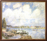 Boats of the Seine Affiches par Alfred Sisley