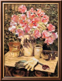 Tulipes perroquet dans un pot Art par Maureen Jordan