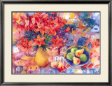 Fruit with Tiger Lilies Poster av Mae Book Fruit with Tiger Lilies Poster av Mae Book