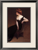 Woman Reclining in Black Dress Posters par John White Alexander