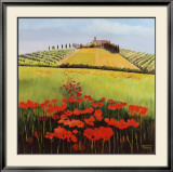 Tuscan Poppies Affiches par Jacqueline Penney