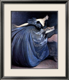 Althea Reading in Blue Dress Posters par John White Alexander