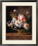 Fleurs dans un Vase de Porceleine Bleue, c.1780 Affiches par Anne Vallayer-coster