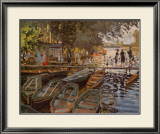 Barques à la Grenouillère Affiche par Claude Monet