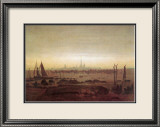 Greifswald in Moonlight Estampe encadrée par Caspar David Friedrich