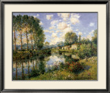 Poplars in Poitevin Marsh Poster by Jean Kevorkian