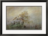 Morning Mist in the Mountains Estampe encadrée par Caspar David Friedrich