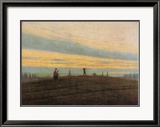 Etoile du soir (sortie vidéo) Estampe encadrée par Caspar David Friedrich