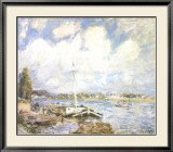 Boats of the Seine Affiches par Alfred Sisley
