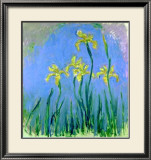 Les Iris Jaunes Posters par Claude Monet