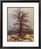 Oak in the Snow Estampe encadrée par Caspar David Friedrich