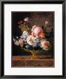 Fleurs dans un Vase de Porceleine Bleue, c.1780 Poster von Anne Vallayer-coster
