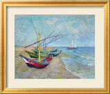 Fishing Boats on the Beach at Saints-Maries, c.1888 Póster por Vincent van Gogh Fishing Boats on the Beach at Saints-Maries, c.1888 Póster por Vincent van Gogh