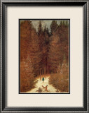 Chasseur in the Forest Estampe encadrée par Caspar David Friedrich