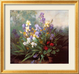 Landscape with Irises Posters by Barbara Koch