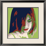 The Girl from Okinawa in Green Póster por Javier Palacios The Girl from Okinawa in Green Póster por Javier Palacios
