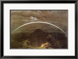 Caspar David Friedrich - Mountain Landscape with Rainbow - Çerçeveli Giclee Baskı Caspar David Friedrich - Mountain Landscape with Rainbow - Çerçeveli Giclee Baskı