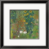 Farm Garden with Sunflowers, 1905 Affiches par Gustav Klimt