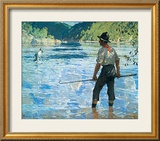 Salmon Fishing, 1927 Plakater av Frank Weston Benson
