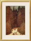 Chasseur in the Forest Estampe encadrée par Caspar David Friedrich