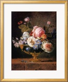 Fleurs dans un Vase de Porceleine Bleue, c.1780 Kunst von Anne Vallayer-coster