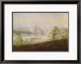 Elbe Skiff in the Morning Mist Estampe encadrée par Caspar David Friedrich