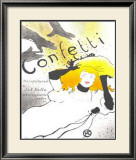 Confeti Lámina enmarcada de edición limitada por Henri de Toulouse-Lautrec