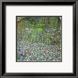 Garden Landscape with Hilltop Estampe encadrée par Gustav Klimt