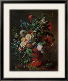 Flores en una urna Láminas por Jan van Huysum Flores en una urna Láminas por Jan van Huysum