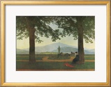 Garden Terrace Estampe encadrée par Caspar David Friedrich