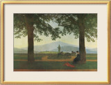 Caspar David Friedrich - Garden Terrace - Çerçeveli Giclee Baskı Caspar David Friedrich - Garden Terrace - Çerçeveli Giclee Baskı