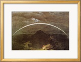 Mountain Landscape with Rainbow Estampe encadrée par Caspar David Friedrich