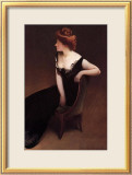 Woman Reclining in Black Dress Art par John White Alexander