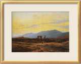 Ruins of Eldena Abbey and the Riesengebirge Estampe encadrée par Caspar David Friedrich