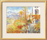 Villas at Bordighera Lámina giclée enmarcada por Claude Monet Villas at Bordighera Lámina giclée enmarcada por Claude Monet