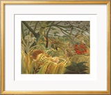 Surpris ! Reproduction encadrée édition limitée par Henri Rousseau