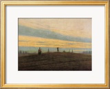 Etoile du soir (sortie vidéo) Estampe encadrée par Caspar David Friedrich