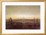 Caspar David Friedrich - Greifswald in Moonlight - Çerçeveli Giclee Baskı Caspar David Friedrich - Greifswald in Moonlight - Çerçeveli Giclee Baskı