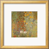 Country Garden with Sunflowers Poster by Gustav Klimt