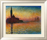 Sunset In Venice Prints by Claude Monet