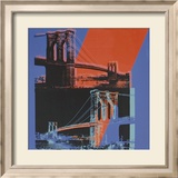 Brooklyn Bridge, c.1983 (pink, red, blue) Kunstdrucke von Andy Warhol