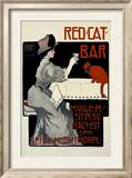 Red Cat Bar Framed Giclee Print by Georges Rogier