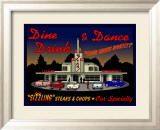Stans Night Diner Estampe encadrée