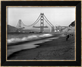 Golden Gate Bridge under Construction, From Baker Beach, c.1936 Framed Giclee Print
